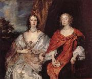 Anthony Van Dyck Anna Dalkeith,Countess of Morton,and Lady Anna Kirk Norge oil painting reproduction